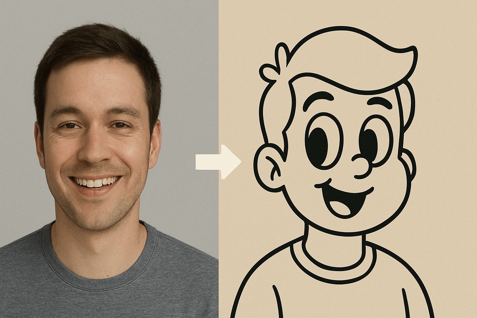 Rosto de uma pessoa sendo transformado em personagem de anime por Inteligência Artificial